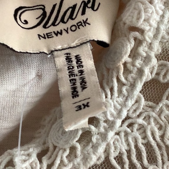 Stunning crochet boho chic top. Plus size 3 X New With Tags - Picture 4 of 5